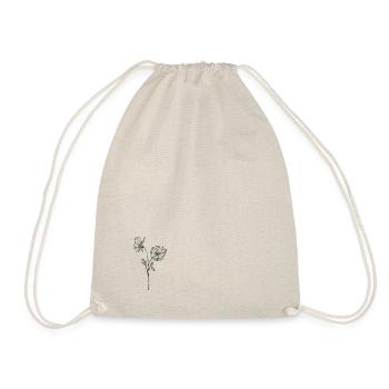 Flowers Flowers black - Drawstring Bag - nature - Front
