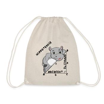 Hippotenuse Cool Fun Shirt Pythagoras Mathe Lovers - Turnbeutel - Natur - Vorne