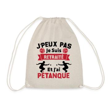 J'peux pas je suis Retraité et j'ai Pétanque - Sac de sport léger - nature - Devant