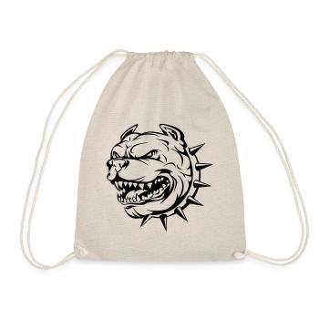 Bulldog kopf hund - Turnbeutel - Natur - Vorne