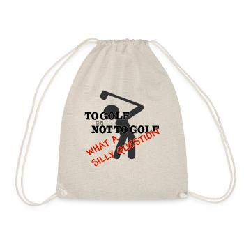To Golf or Not To Golf black - Drawstring Bag - nature - Front