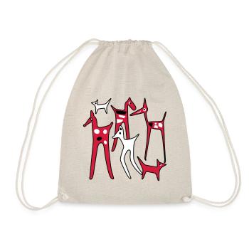 stylized horses - Drawstring Bag - nature - Front