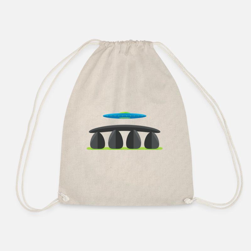 stonehenge ufo - Drawstring Bag - nature