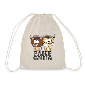 lustige Fake Gnus - Drawstring Bag - nature - Front