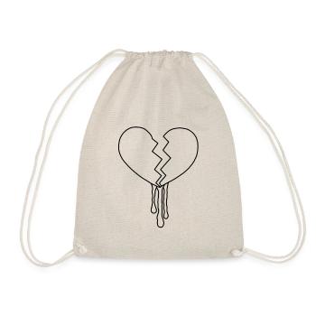 Br ok en heart black - Turnbeutel - Natur - Vorne