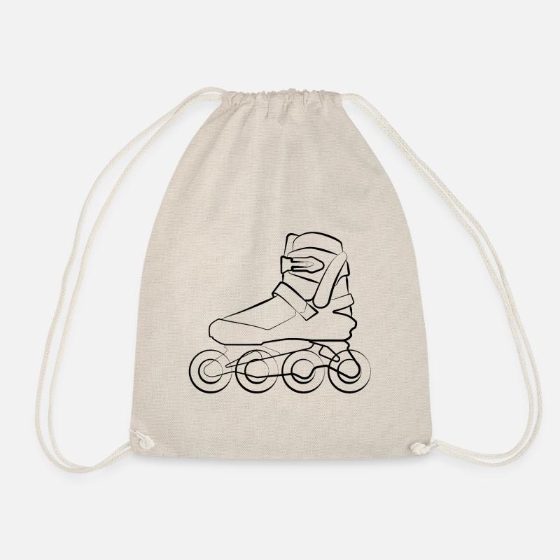 inlineskates inlineskate rollerblades rollerskates - Drawstring Bag - nature
