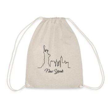 New Yorker Skyline mit Schrift - Turnbeutel - Natur - Vorne