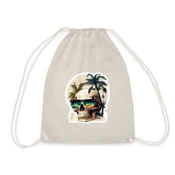 Crâne en vacances - Sac de sport léger - nature - Devant
