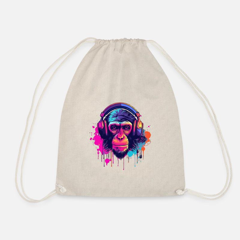 Monkey Beats - Turnbeutel - Natur