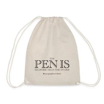 Pen Is Mightier Than The Sword - Drawstring Bag - nature - Front