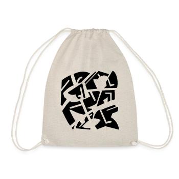 Abstrakte Form (Art-Fashion) I - Turnbeutel - Natur - Vorne