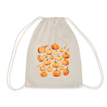 Watercolor pumpkins - Drawstring Bag - nature - Front