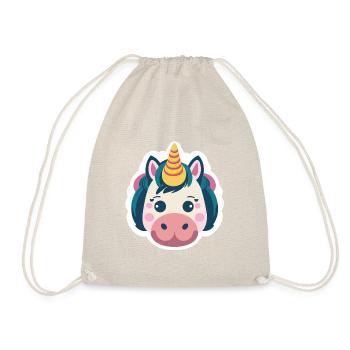 Cute Unicorn - Drawstring Bag - nature - Front