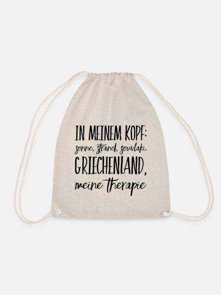 Lustiger Griechischer Spruch Griechenland Geschenk - Turnbeutel - Natur