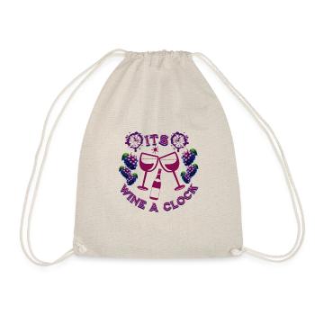 Wine 9 a clock - Drawstring Bag - nature - Front