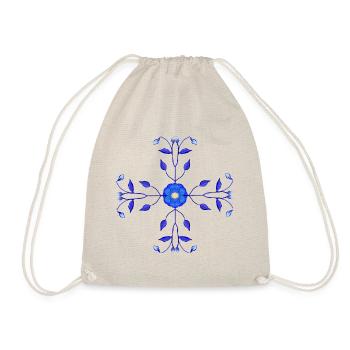 Blue Flower Kross - Drawstring Bag - nature - Front
