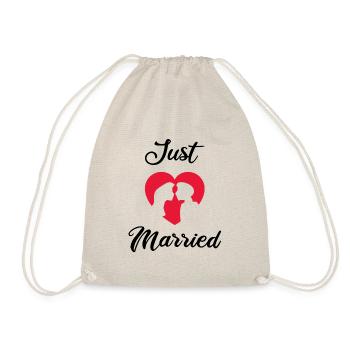 Je viens de me marier avec cœur et la tête au mariage - Sac de sport léger - nature - Devant