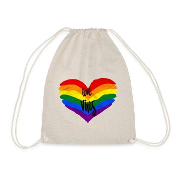Pride LGBT Love Wins - Drawstring Bag - nature - Front