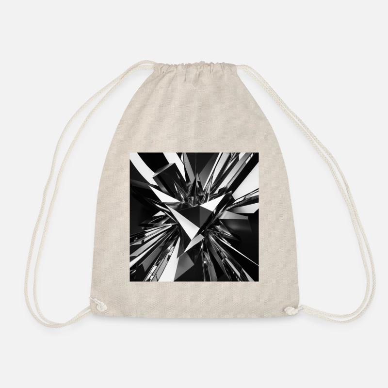 Geometric Nexus - Drawstring Bag - nature