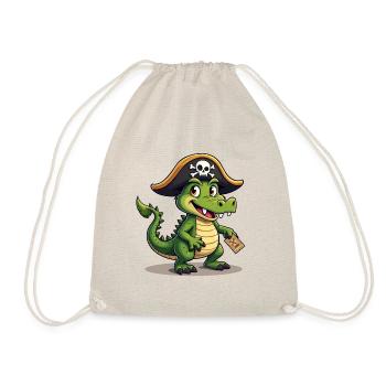 Swashbuckle Snap: Crocodile Pirate - Drawstring Bag - nature - Front