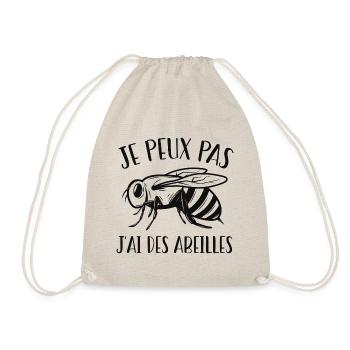Je peux pas j'ai des abeilles, humour d'apiculteur - Sac de sport léger - nature - Devant