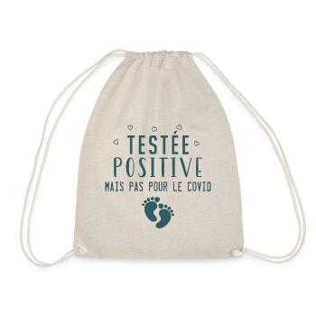 testée positive mais pas pour le covid grossesse - Sac de sport léger - nature - Devant
