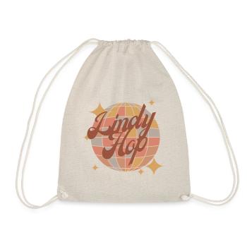 Lindy hop dance retro design in brown red with disco - Drawstring Bag - nature - Front