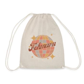 Fehmarn Insel Retro-Vintage-Design Diskokugel - Turnbeutel - Natur - Vorne