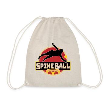 Farbe änderbar-Roundnet Spikeball Spikeballspieler - Turnbeutel - Natur - Vorne