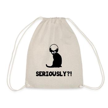 Funny Cat Gaming Chat Cat - Drawstring Bag - nature - Front