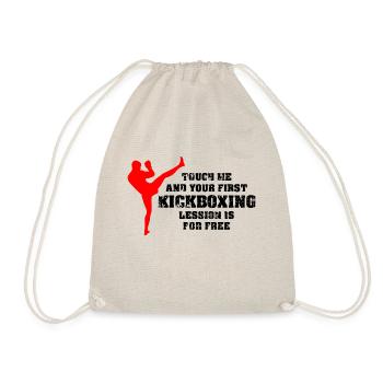 kickboxing kickboxer - Turnbeutel - Natur - Vorne