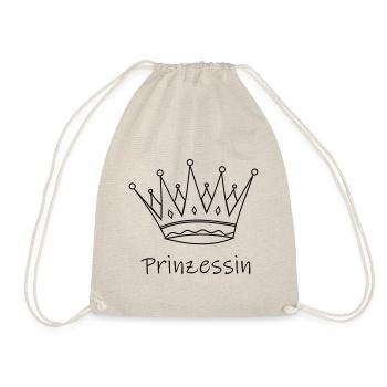 Krone Prinzessin - Turnbeutel - Natur - Vorne