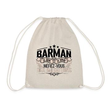 Barman cadeau Barman le vrai Barman - Sac de sport léger - nature - Devant