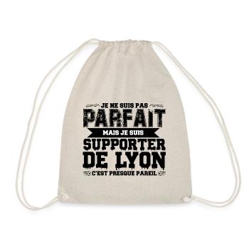 Je ne suis pas parfait mais je supporte Lyon - Sac de sport léger - nature - Devant