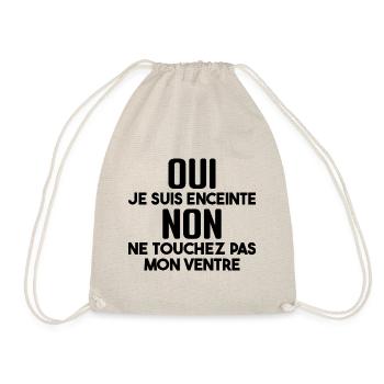Je Suis Enceinte Annonce Grossesse Future Maman - Sac de sport léger - nature - Devant