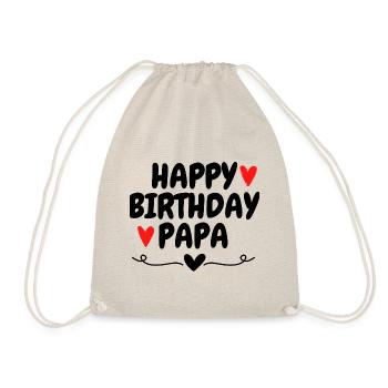 Happy Birthday Papa Birthday Favorite Person - Drawstring Bag - nature - Front