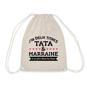 tata et Marraine, Marraine - Famille - Tata - Sac de sport léger - nature - Devant