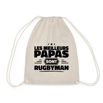 Rugby Meilleur Papa, Fête des Pères - Papas Cadeau - Sac de sport léger - nature - Devant