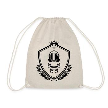 Astronaut Icon Coat of Arms - Drawstring Bag - nature - Front