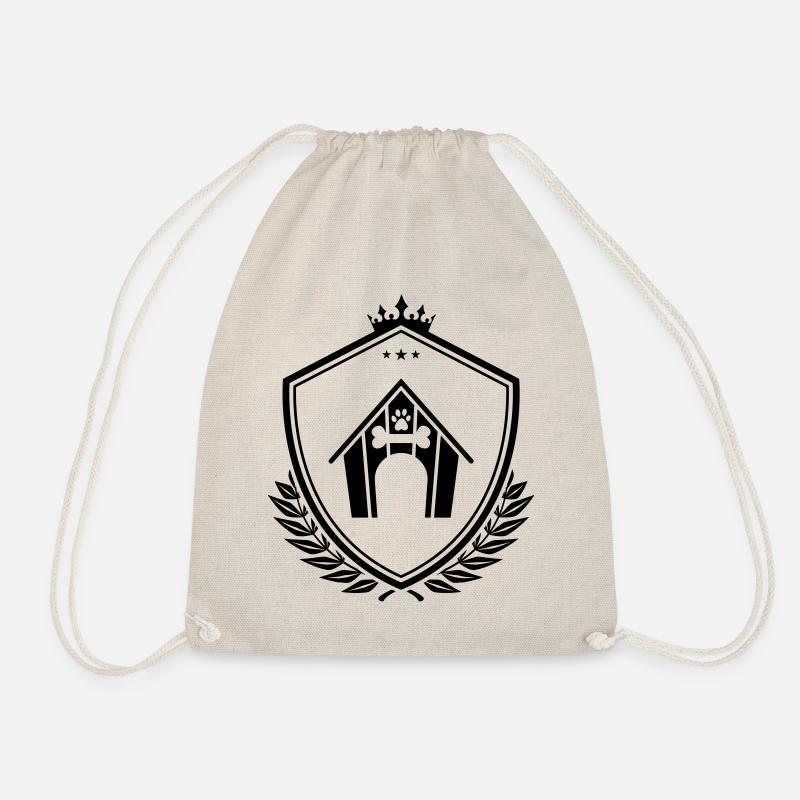 Dog house coat of arms - Drawstring Bag - nature