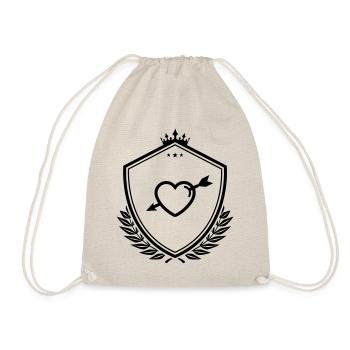 Heart Coat of Arms arrow - Drawstring Bag - nature - Front