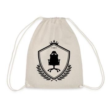 Gamer chair crest - Drawstring Bag - nature - Front