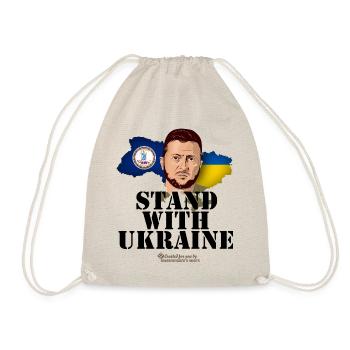 Ukraine T-Shirt Design Virginia Stand with Ukraine - Turnbeutel - Natur - Vorne