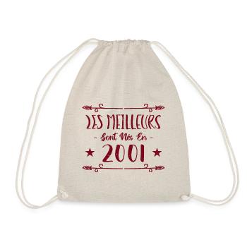 Les meilleurs sont nés en 2001 - Sac de sport léger - nature - Devant
