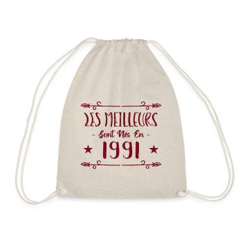 Les meilleurs sont nés en 1991 - Sac de sport léger - nature - Devant