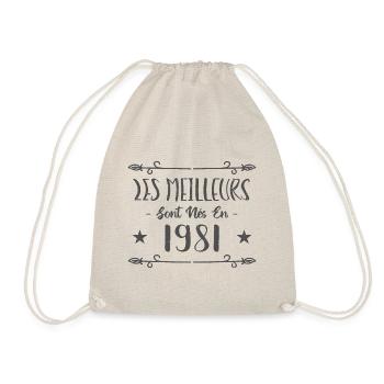 Les meilleurs sont nés en 1981 - Sac de sport léger - nature - Devant