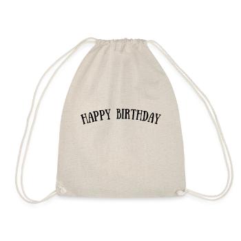 Happy Birthday - Turnbeutel - Natur - Vorne