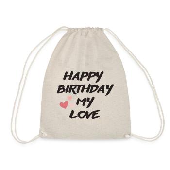 Happy Birthday - Turnbeutel - Natur - Vorne