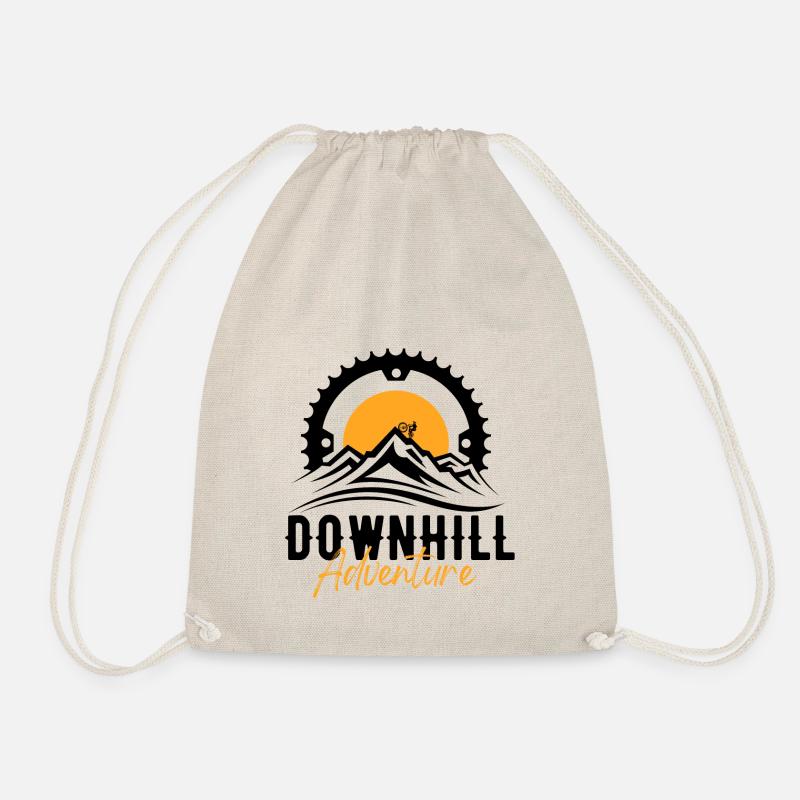 Downhill Downhill, Cogwheel, Adventure - Drawstring Bag - nature
