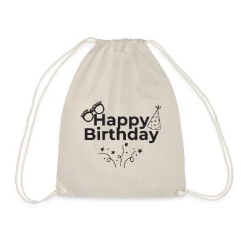 Happy Birthday - Turnbeutel - Natur - Vorne